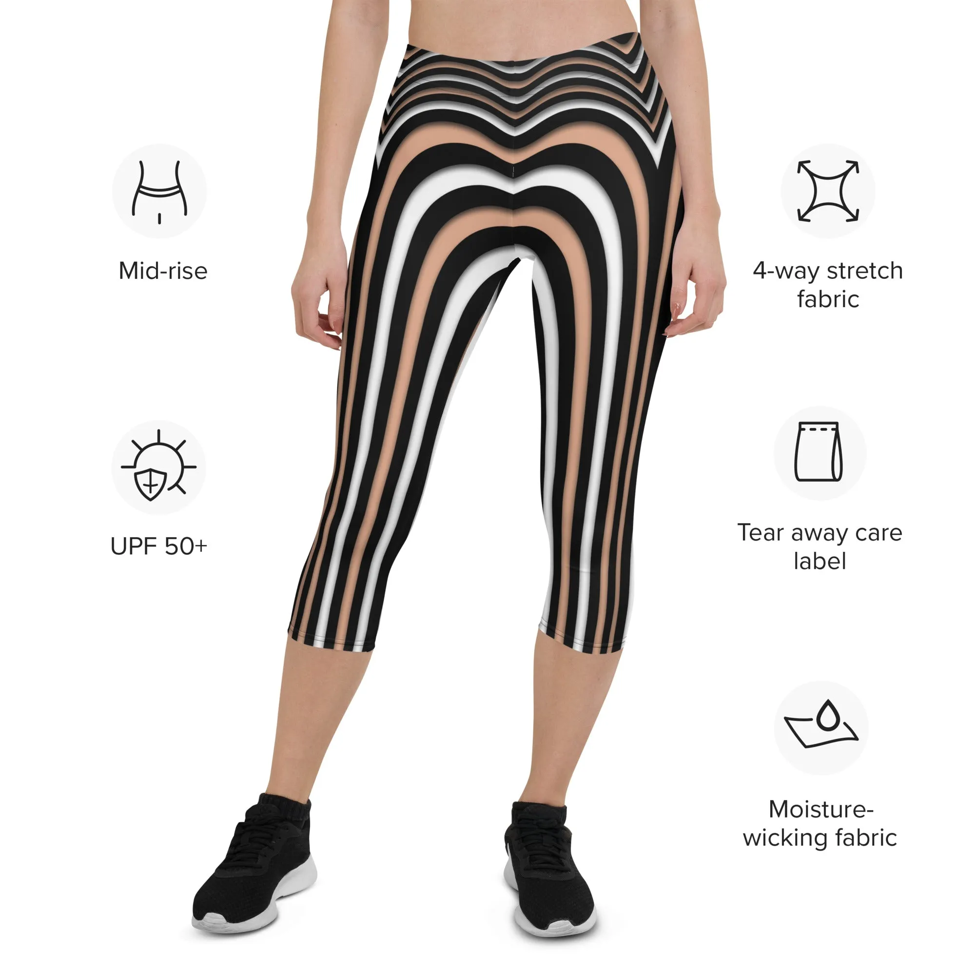 Heart Shaped Illusion Capris
