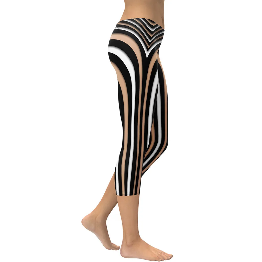 Heart Shaped Illusion Capris