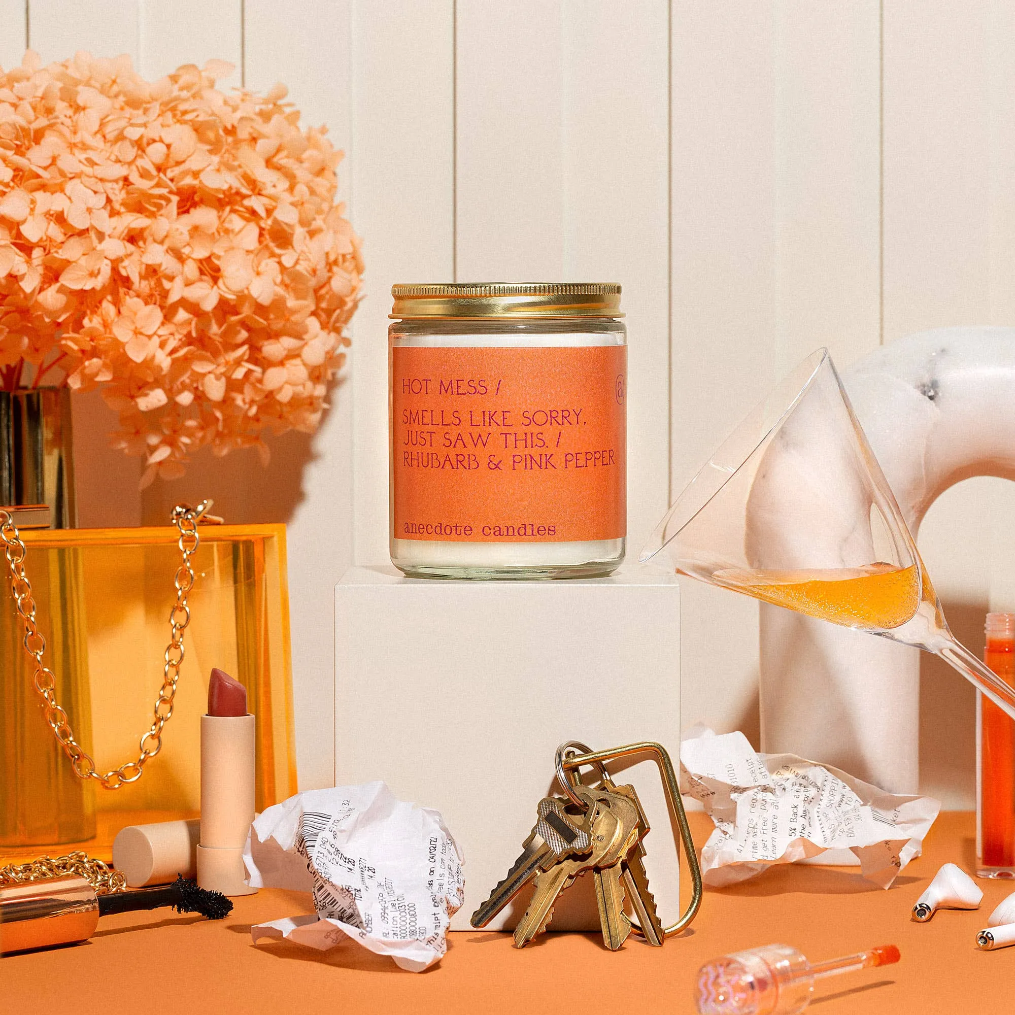 Hot Mess Candle (Rhubarb & Pink Pepper) Candle