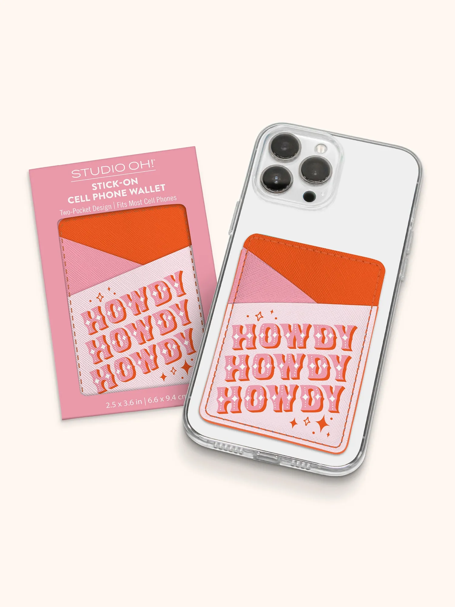 Howdy Partner Stick-On Cell Phone Wallet