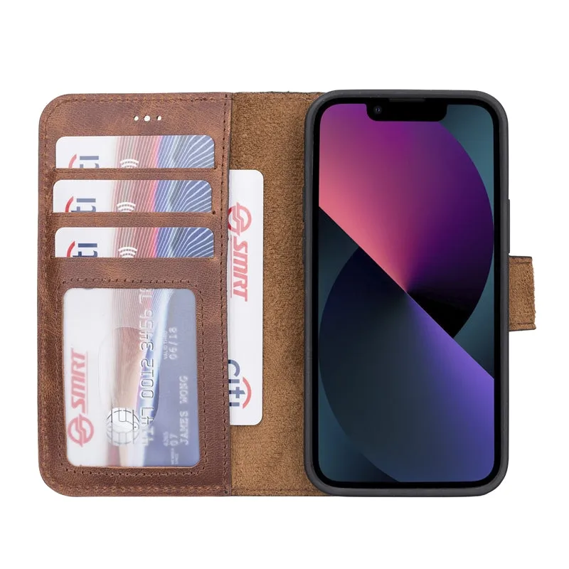 iPhone 13 Mini Leather Wallet Case