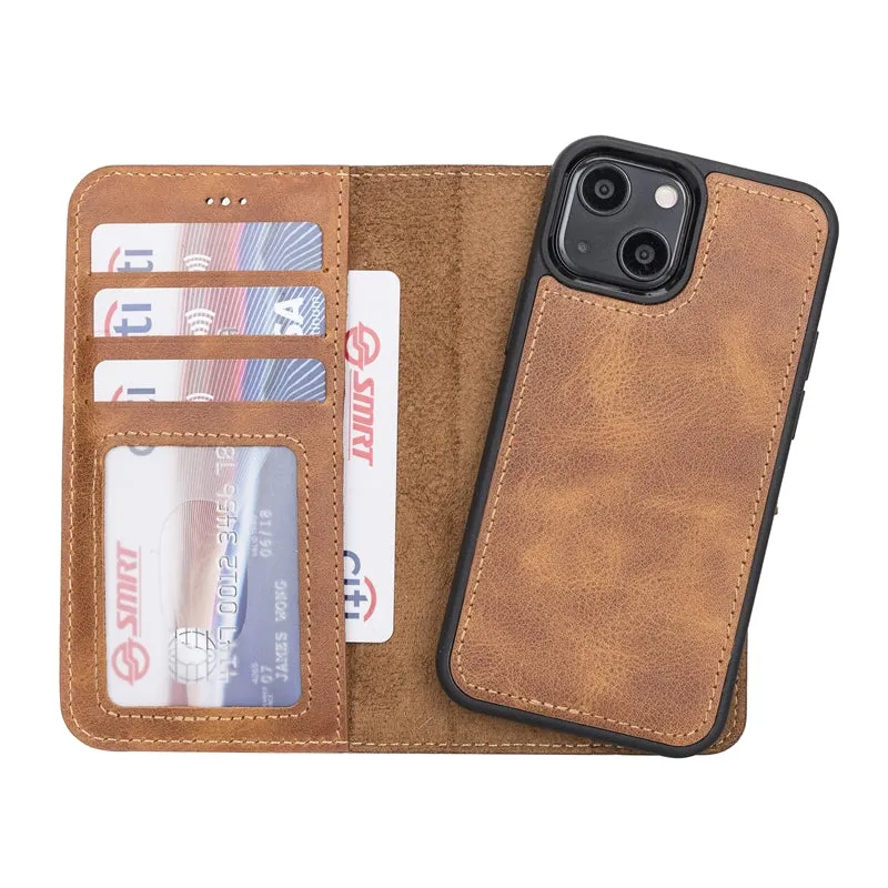 iPhone 13 Mini Leather Wallet Case