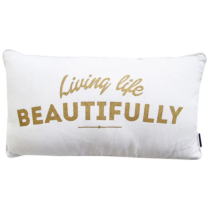 LIVE BEAUTIFUL LIFE CUSHION COVER