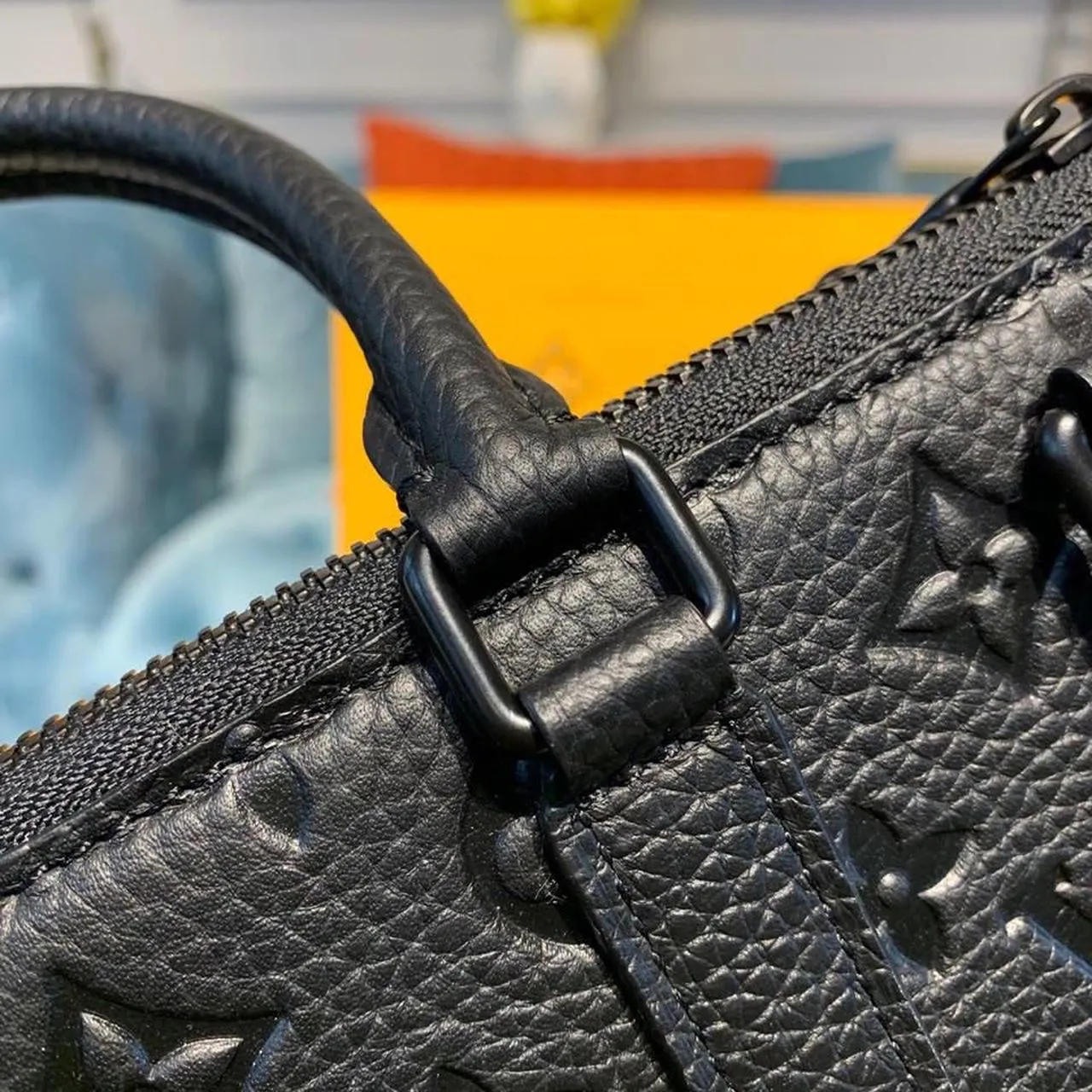 Louis Vuitton Mens Briefcase Runway Bag 28cm Monogram Empreinte Spring/Summer 2020 Collection M44476 Black