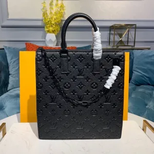 Louis Vuitton Mens Briefcase Runway Bag 28cm Monogram Empreinte Spring/Summer 2020 Collection M44476 Black