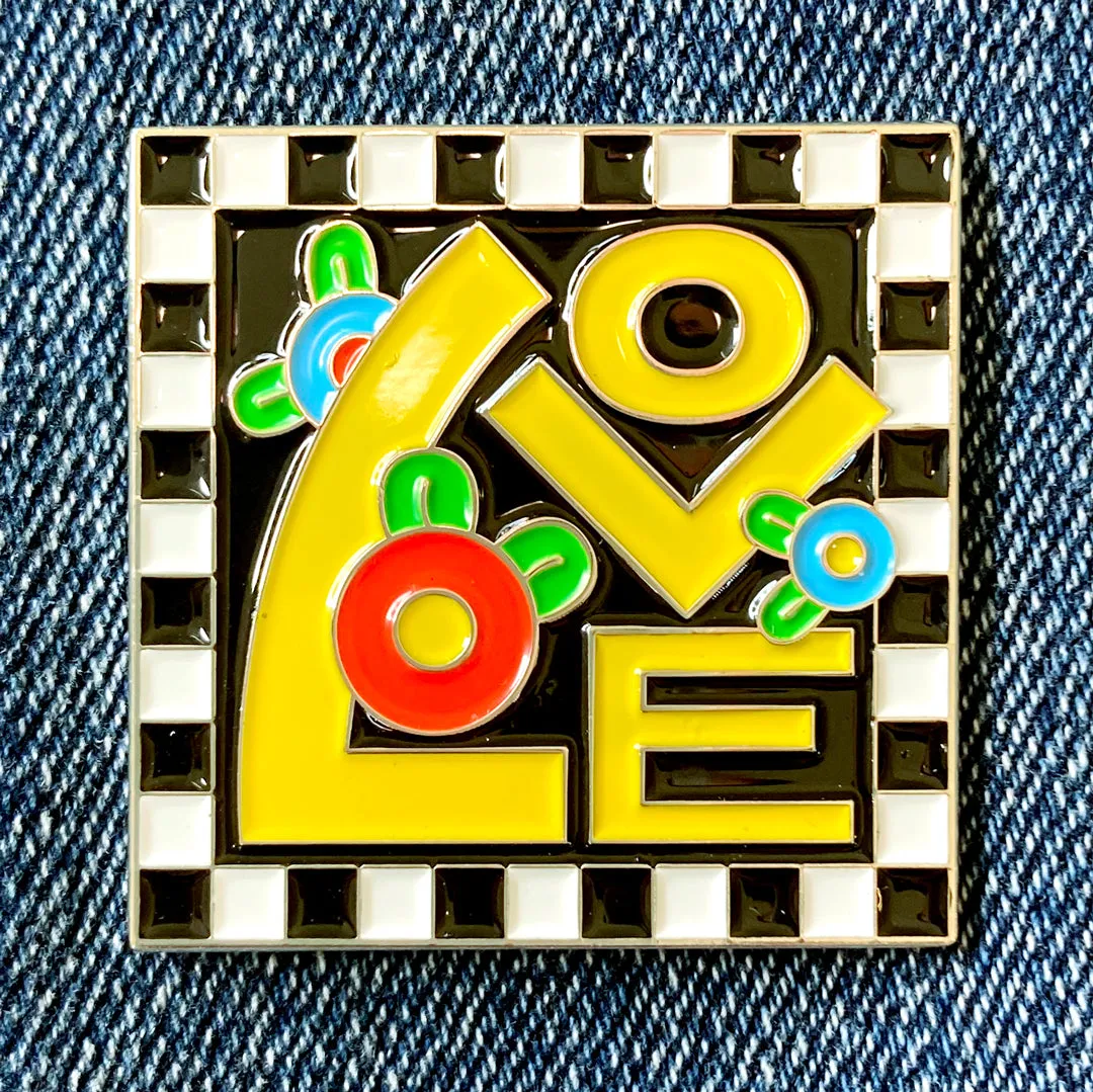 Love Enamel Art Pin