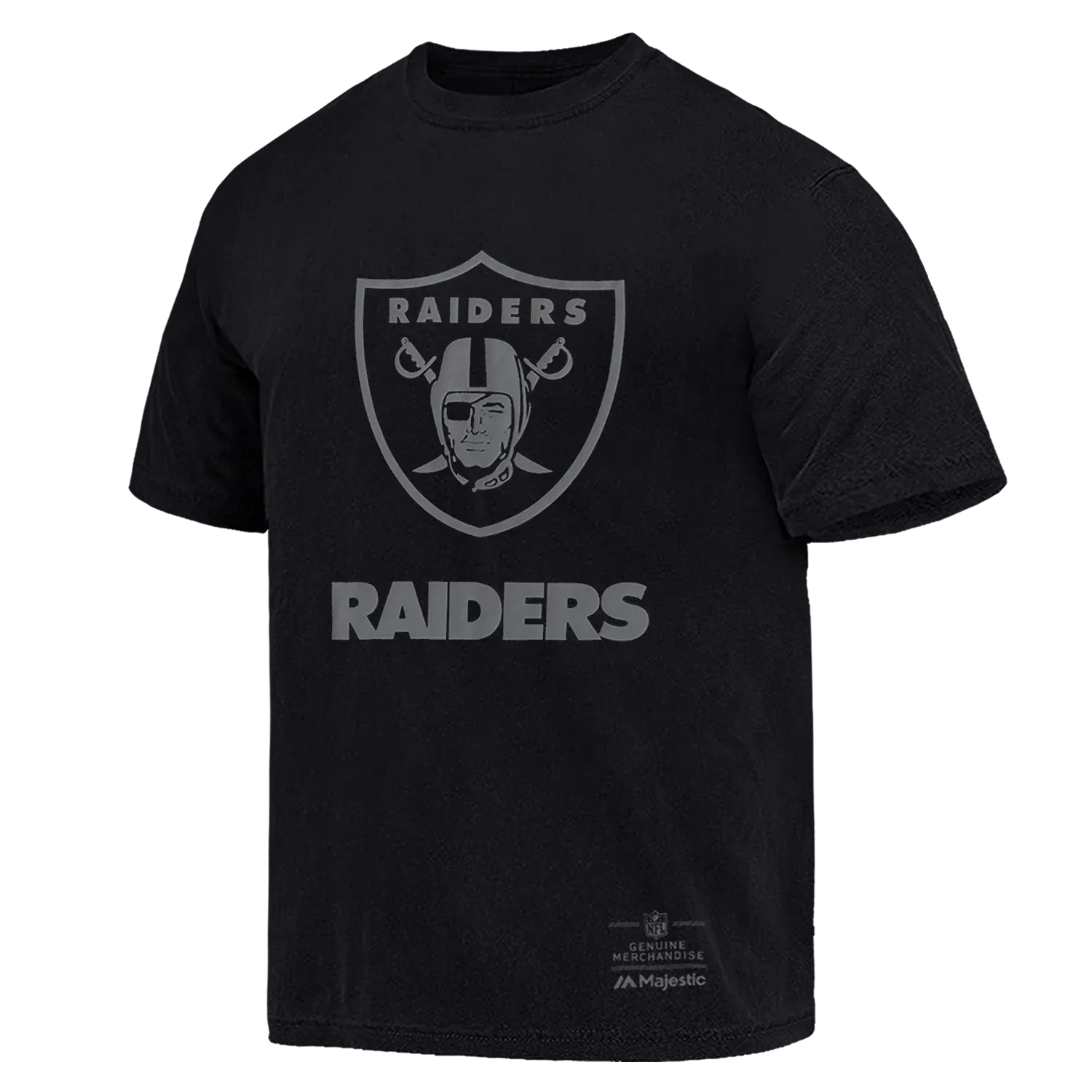 Majestic Las Vegas Raiders Tonal Team Crest Mens Tee