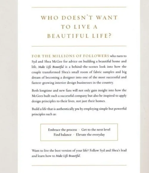 Make Life Beautiful Book