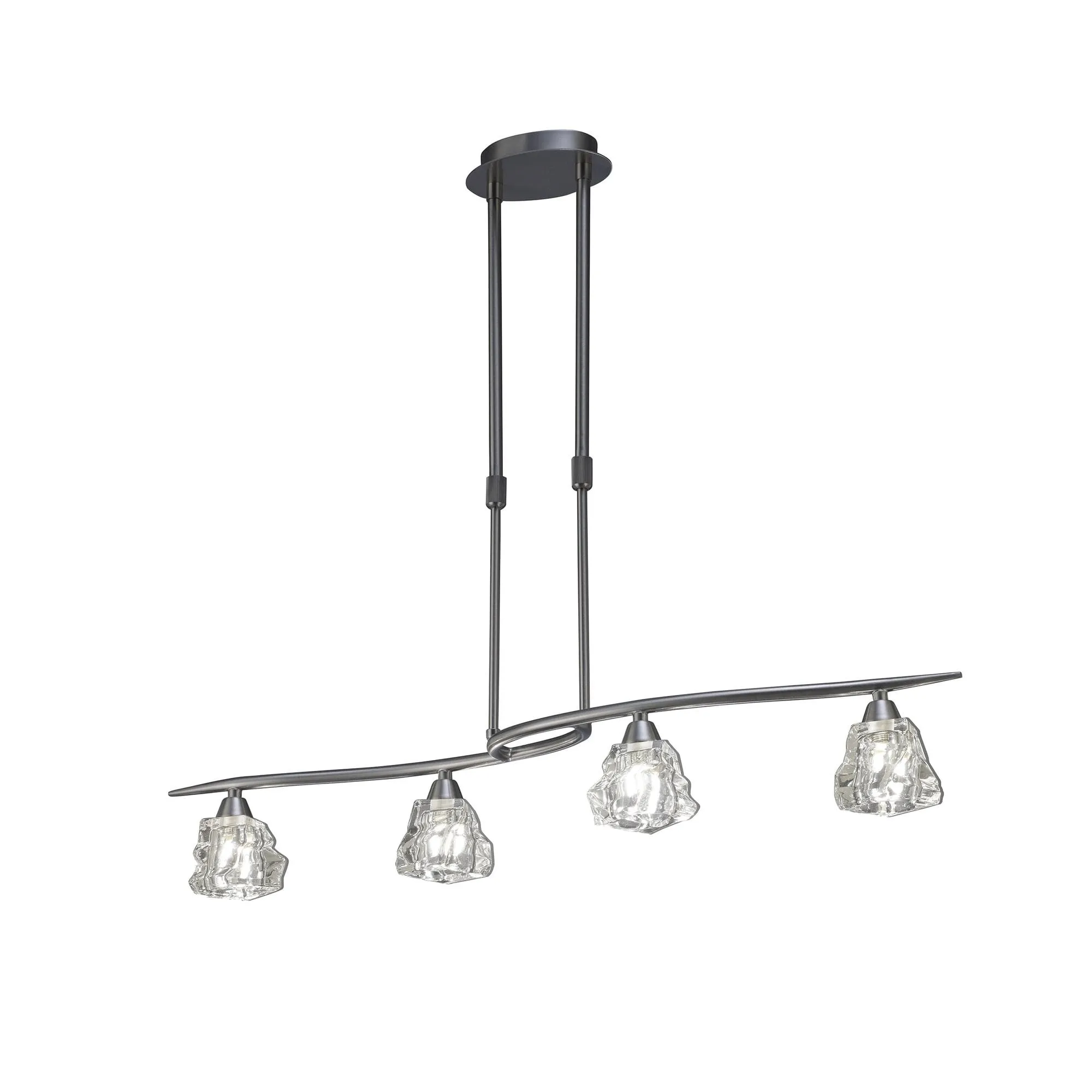 Mantra M3751 Iku Telescopic 4 Light Line Satin Nickel