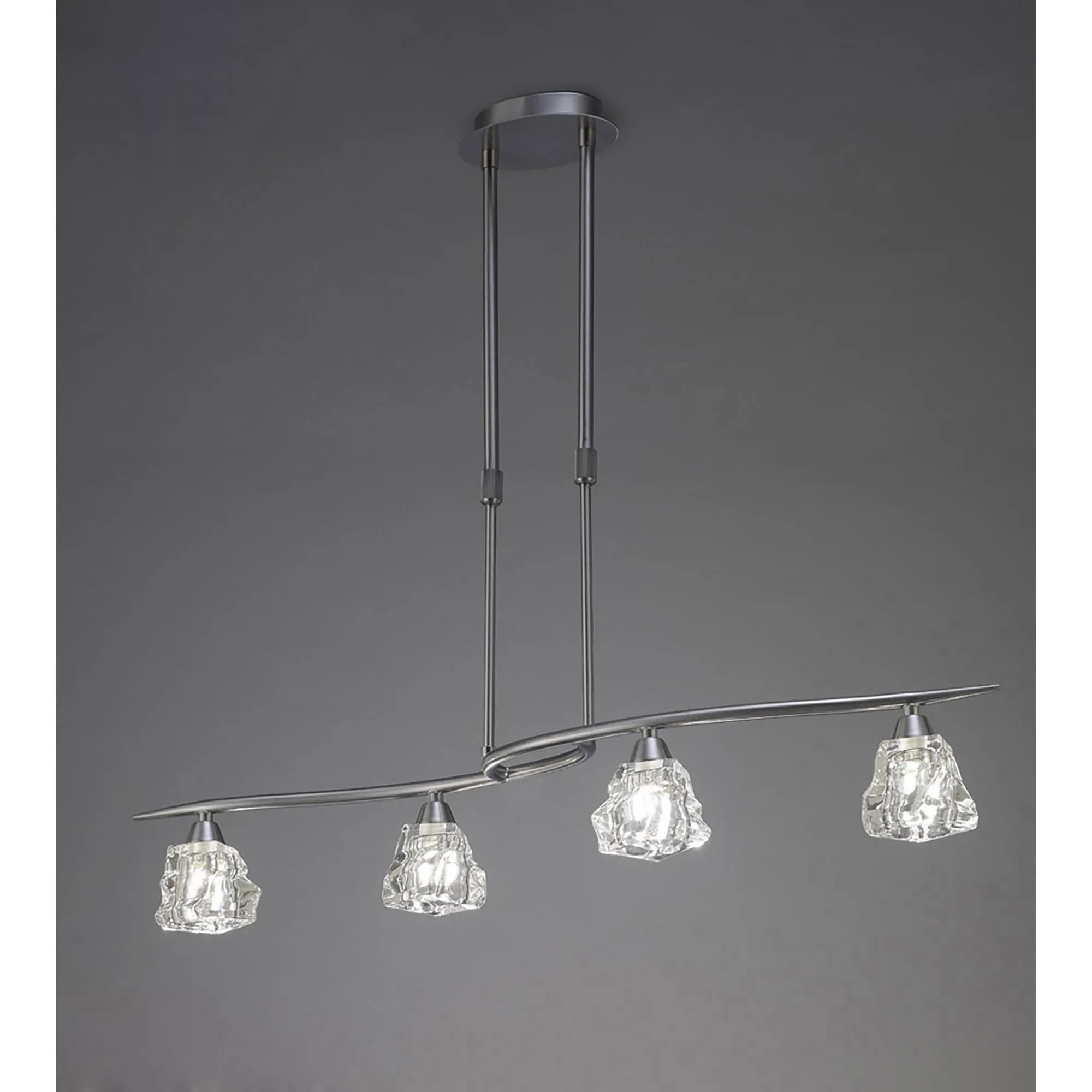Mantra M3751 Iku Telescopic 4 Light Line Satin Nickel