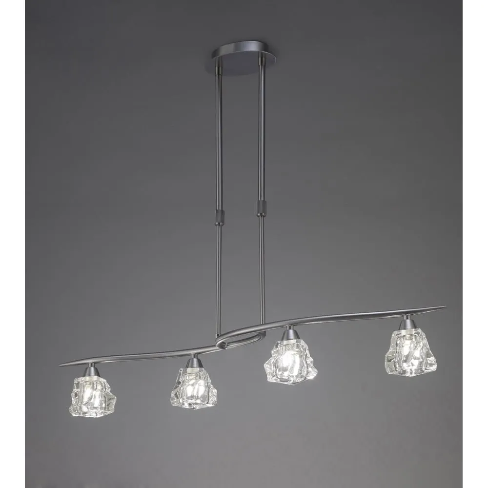 Mantra M3751 Iku Telescopic 4 Light Line Satin Nickel