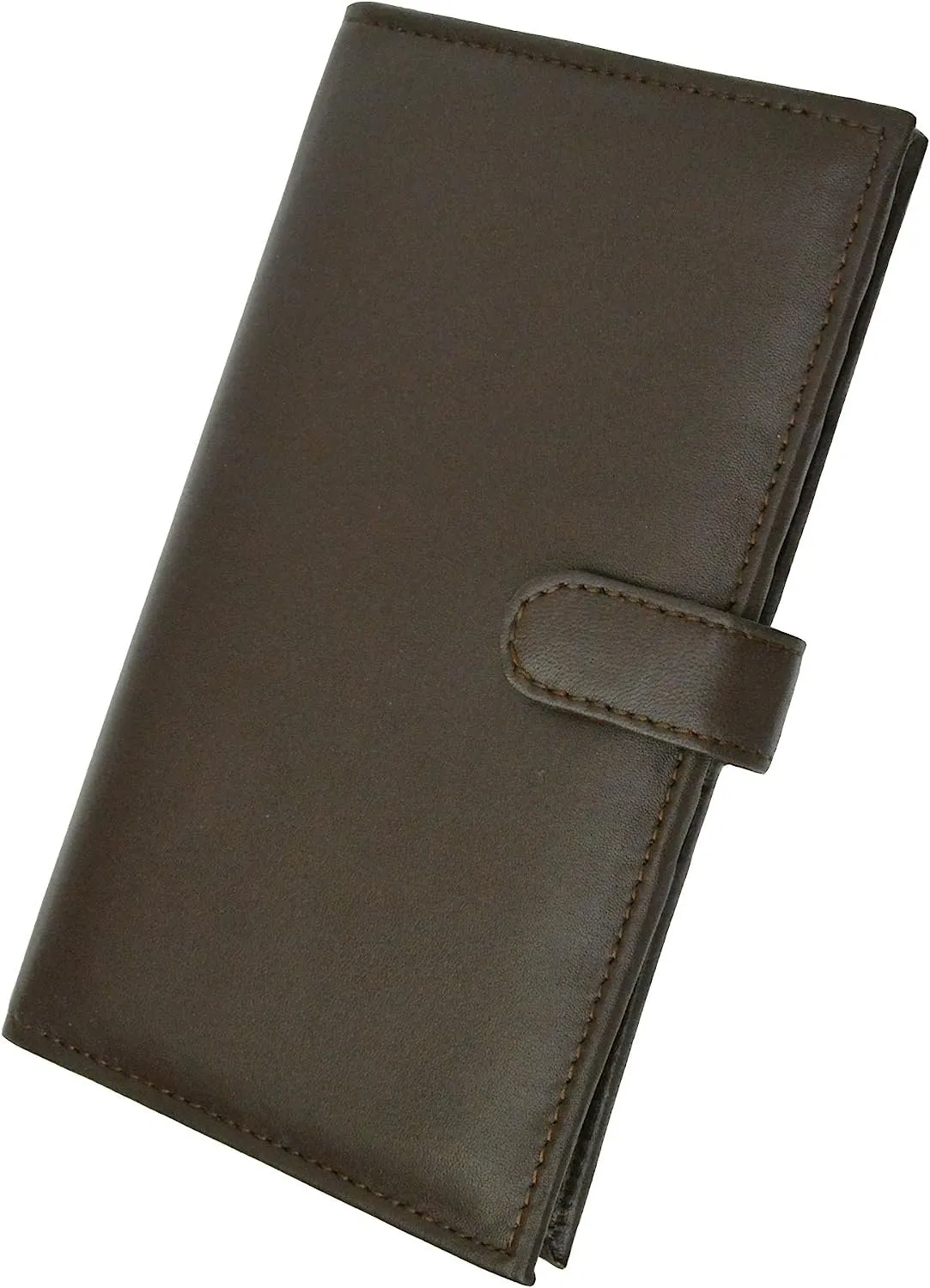Marshal RFID Blocking Soft Premium Leather Bifold Credit Card Holder with Button Closure (Black)