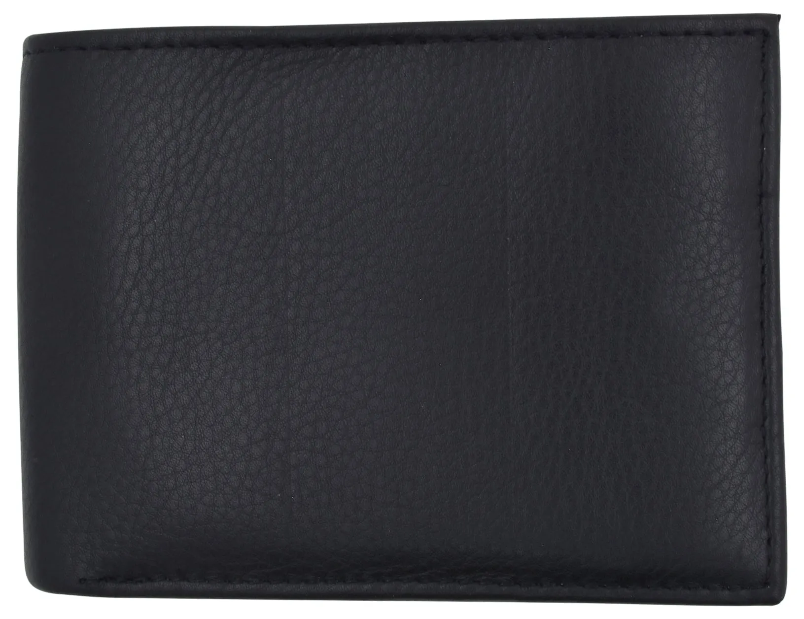 Mens RFID Tested Leather Bifold Card ID Holder Wallet W/Removable Center Flap