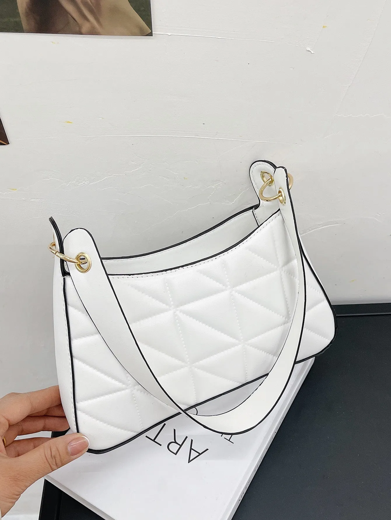 Minimalist Quilted Shoulder Bag