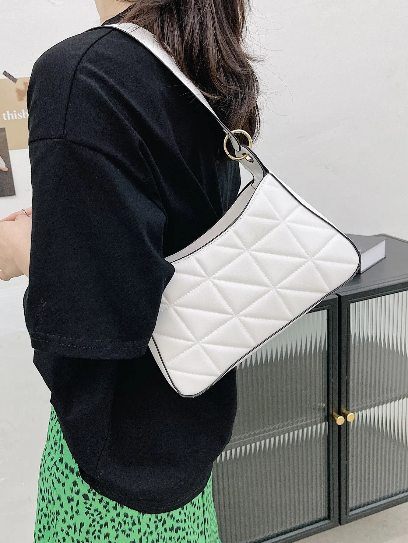Minimalist Quilted Shoulder Bag