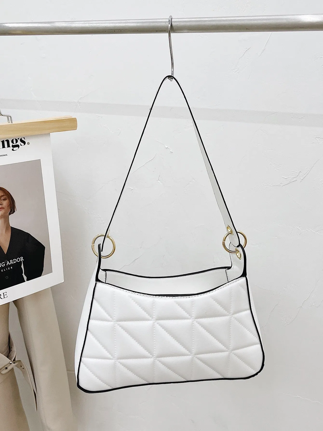 Minimalist Quilted Shoulder Bag