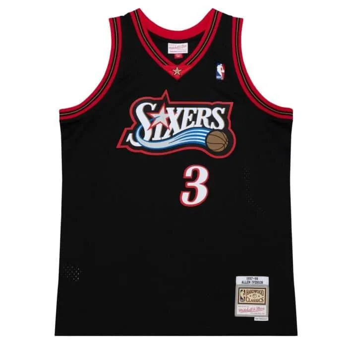 Mitchell & Ness - Allen Iverson 3, Philadelphia 76ers 97-98 NBA Swingman Jersey