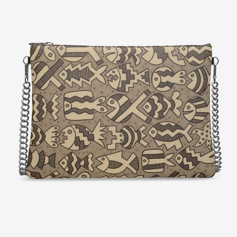 Monochromatic Fish Crossbody Bag