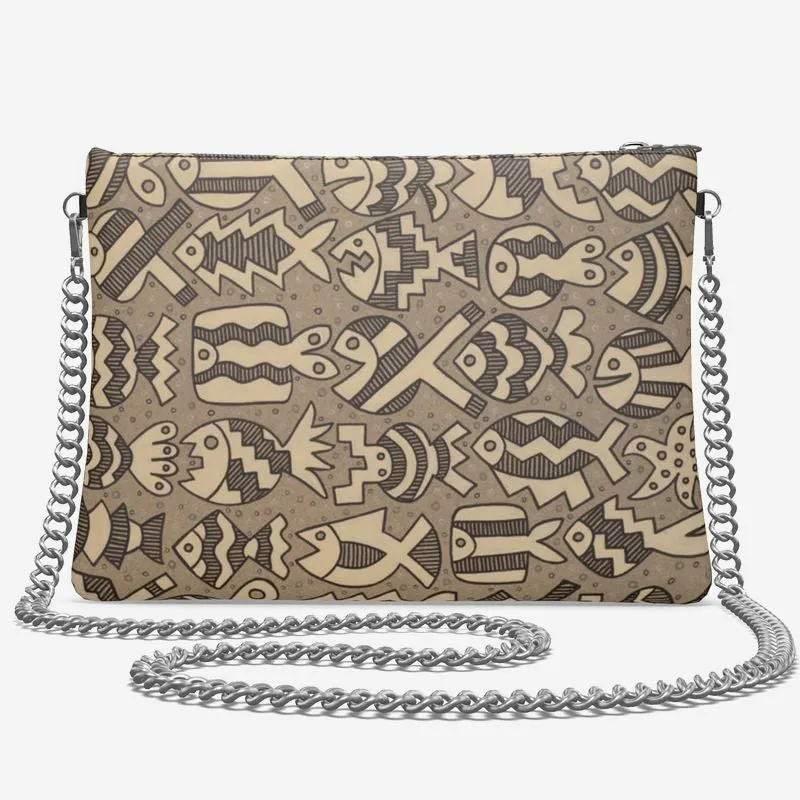 Monochromatic Fish Crossbody Bag
