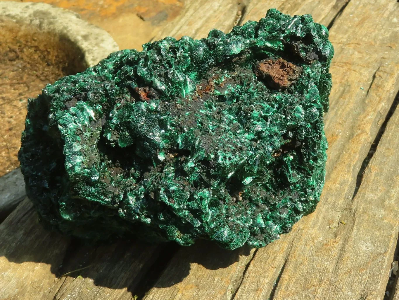 Natural Chatoyant Silky Malachite Specimen  x 1 From Congo