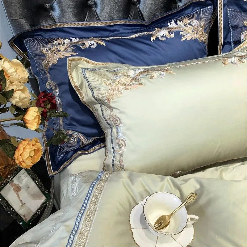 New Royal Pistachio Exquisite Embroidery Duvet Set
