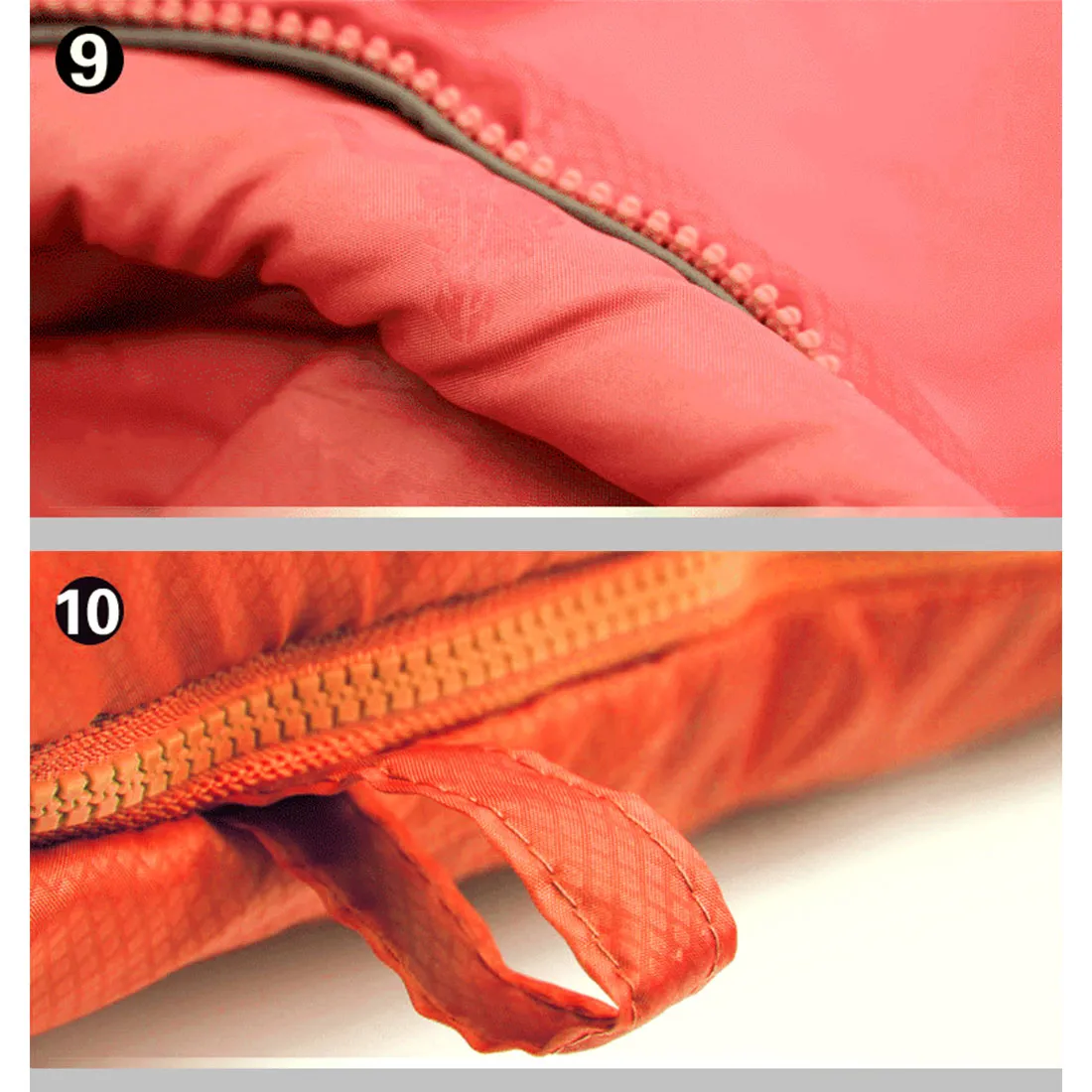 Outdoor Camping Envelope Sleeping Bag Thermal Tent Hiking Winter Single -10°C - red