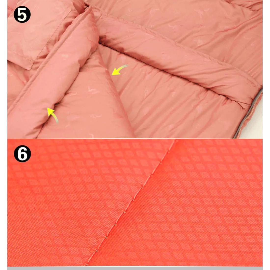 Outdoor Camping Envelope Sleeping Bag Thermal Tent Hiking Winter Single -10°C - red