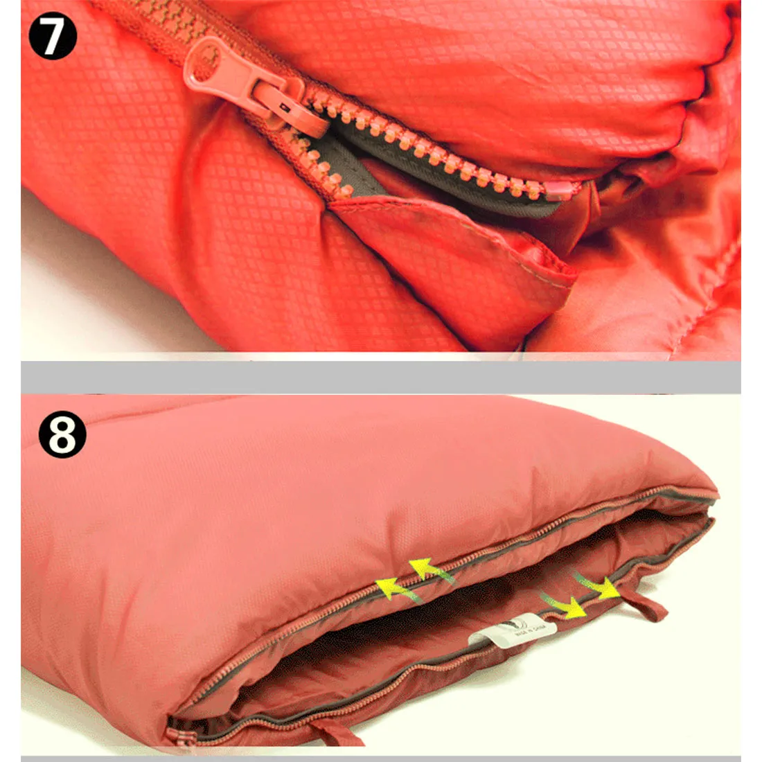 Outdoor Camping Envelope Sleeping Bag Thermal Tent Hiking Winter Single -10°C - red