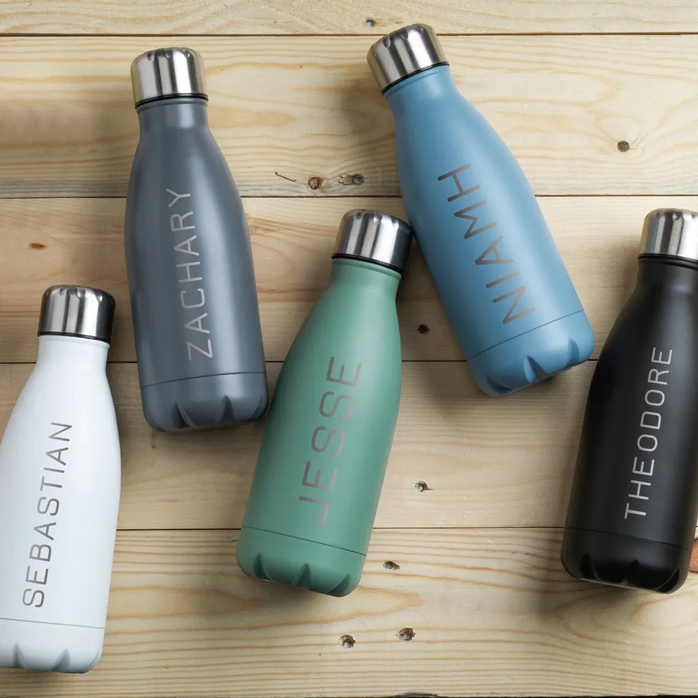 Personalised Matte Water Bottle Stainless Steel 500ml