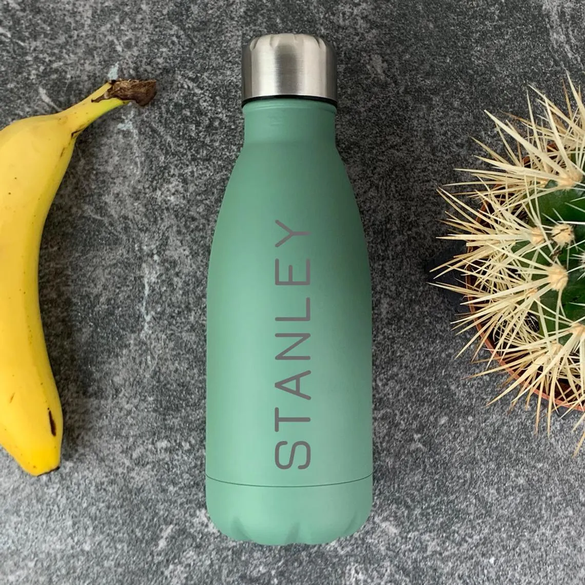 Personalised Matte Water Bottle Stainless Steel 500ml