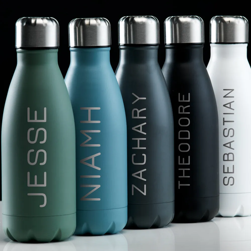 Personalised Matte Water Bottle Stainless Steel 500ml