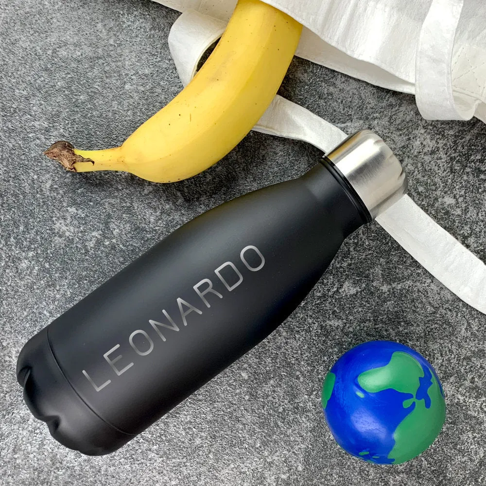 Personalised Matte Water Bottle Stainless Steel 500ml