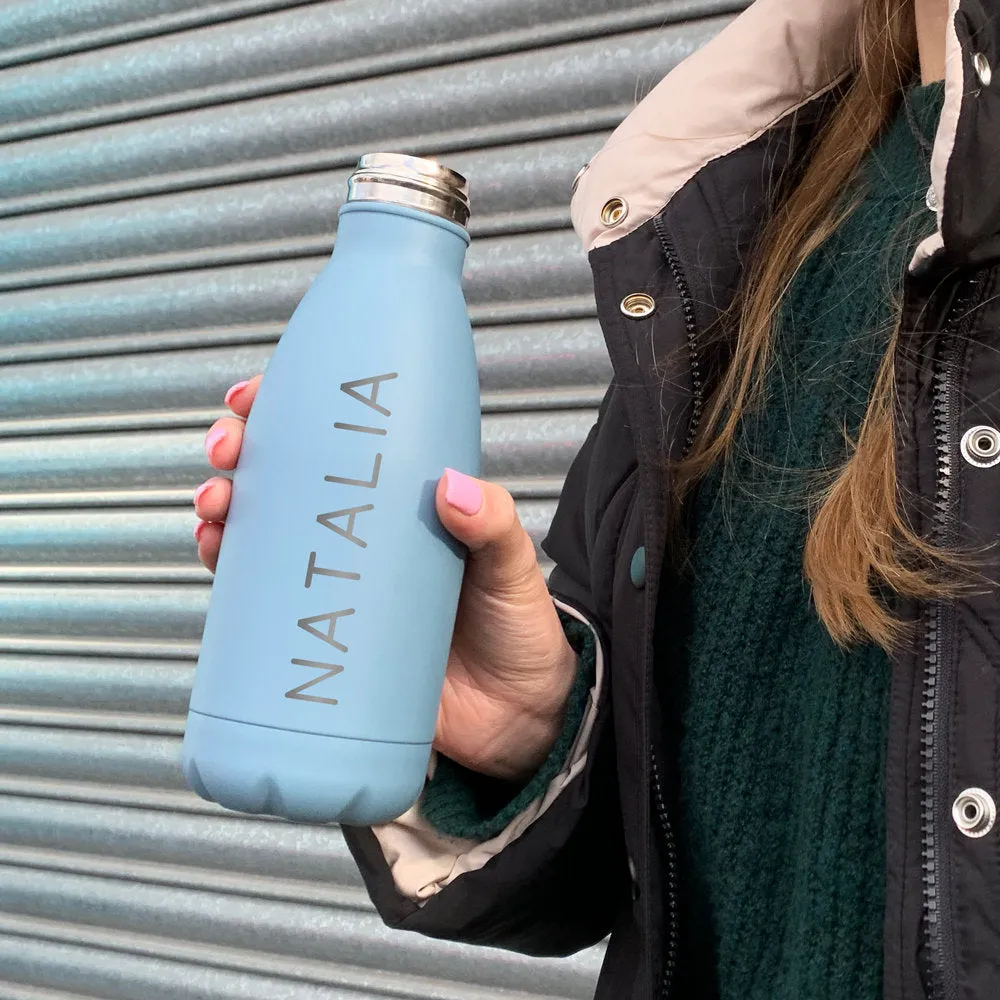 Personalised Matte Water Bottle Stainless Steel 500ml