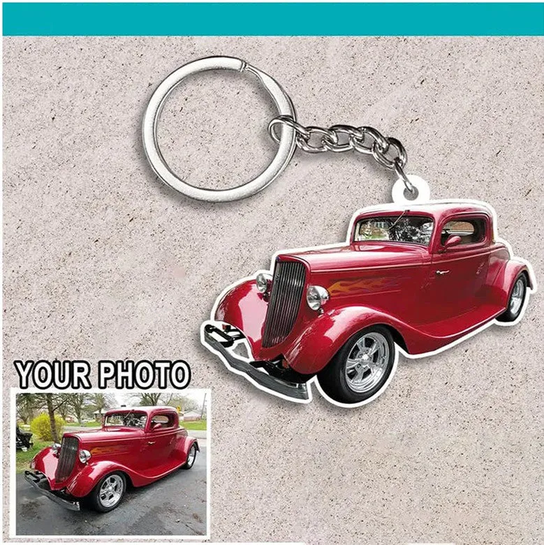 Personalized Hot Rod Owners, Lowriders Keychain, Flat Keychains Gifts For Car Guys, Gifts For Car Lovers, Muscle Car, Vintage Car, Classic Car