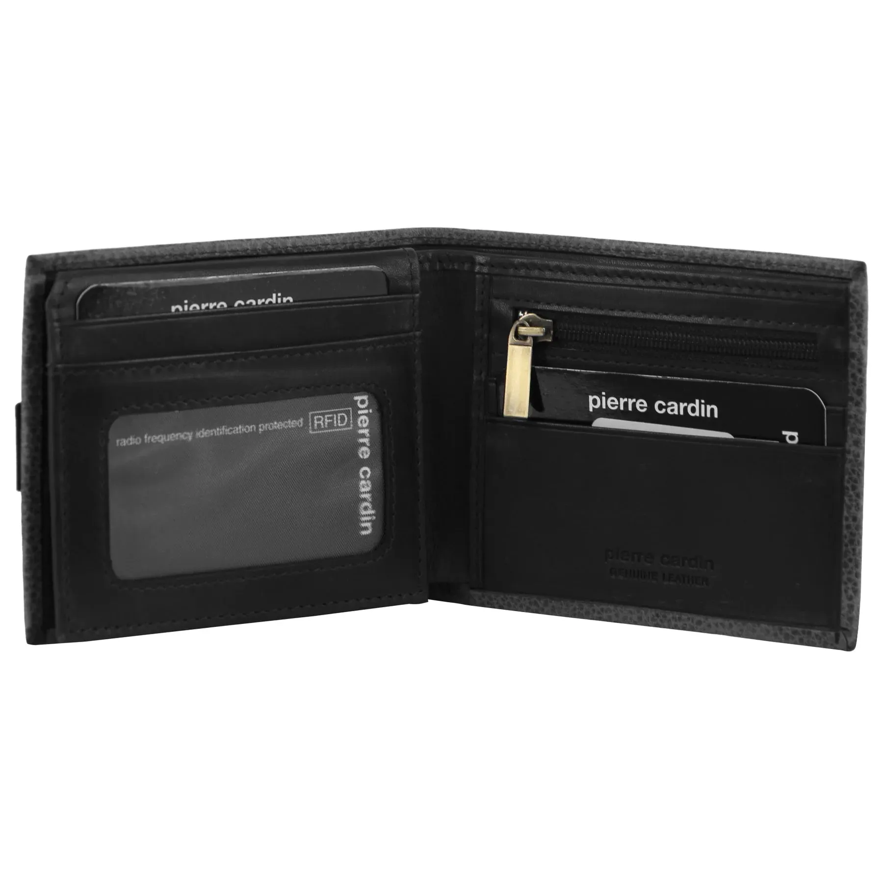 Pierre Cardin Men's Leather Bi-Fold Wallet - Black