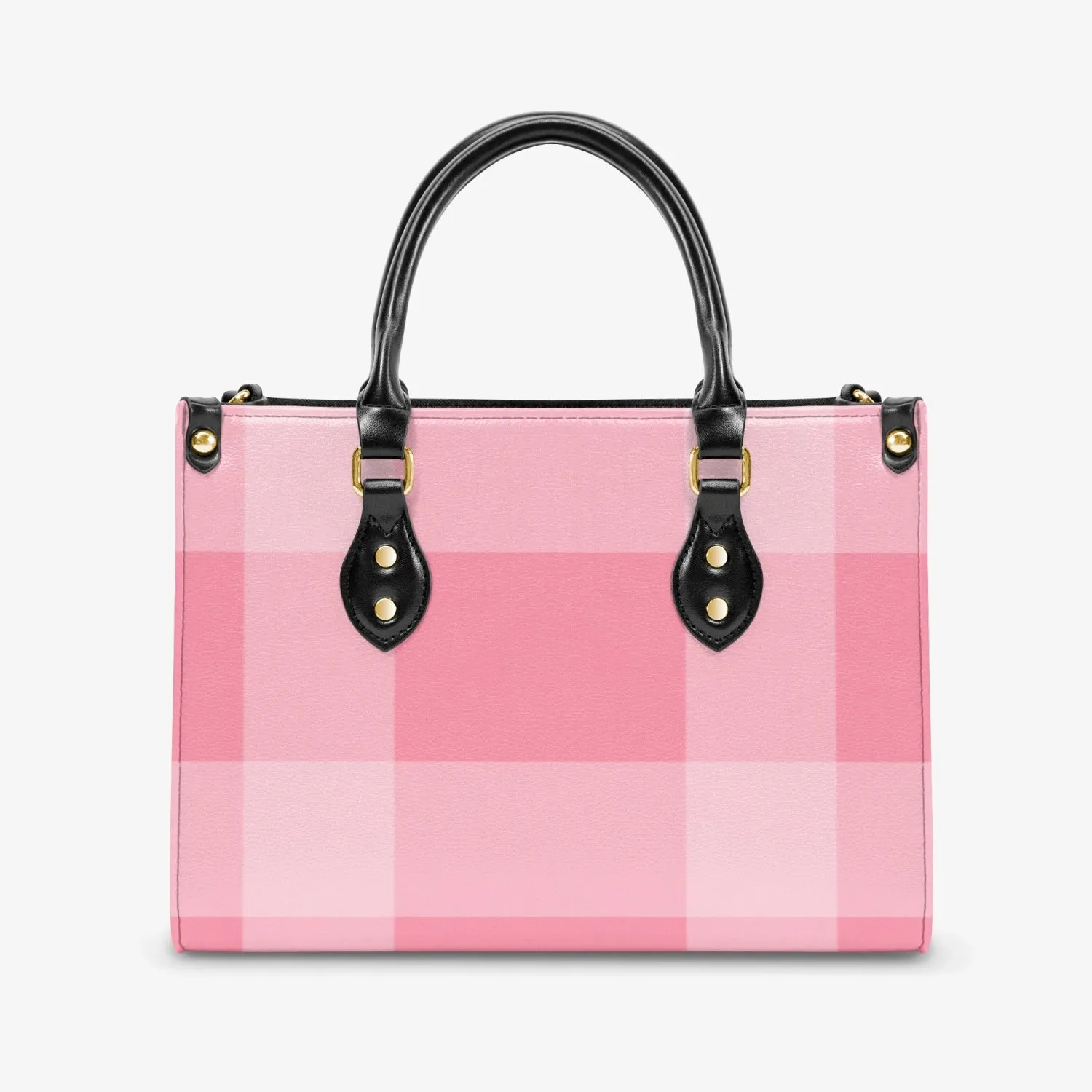 Pink Checkered Tote Bag
