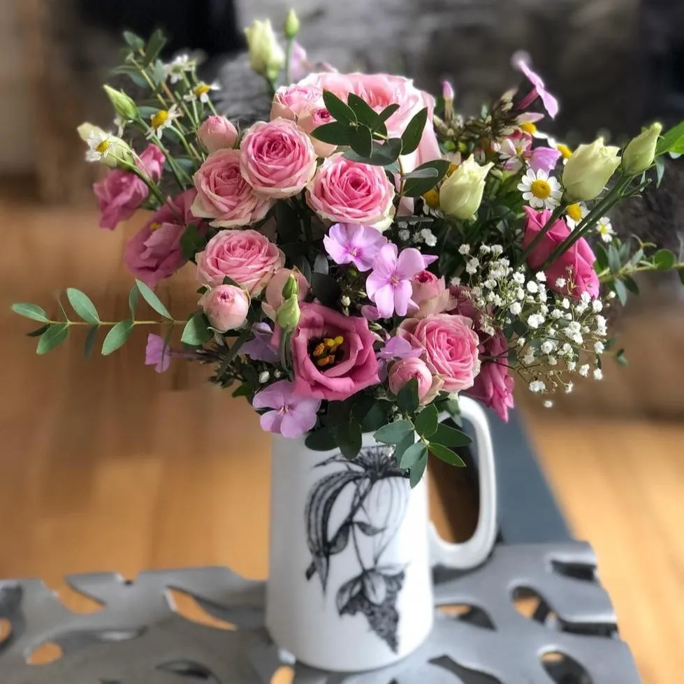 Pint Jug of Beautiful Flowers