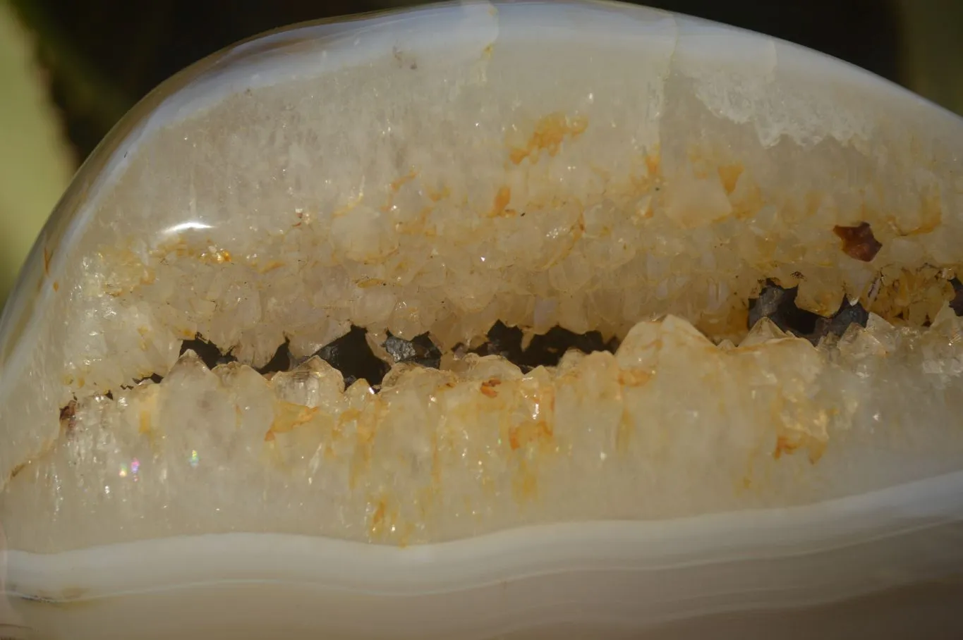 Polished Dendrite Crystalline Agate Standing Free Form x 1 From Madagascar