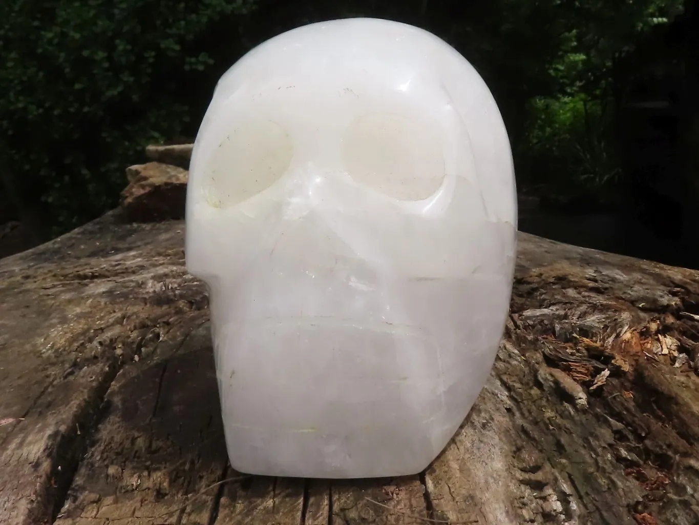 Polished Hand Carved Quartz Crystal Skull x 1 From Madagascar