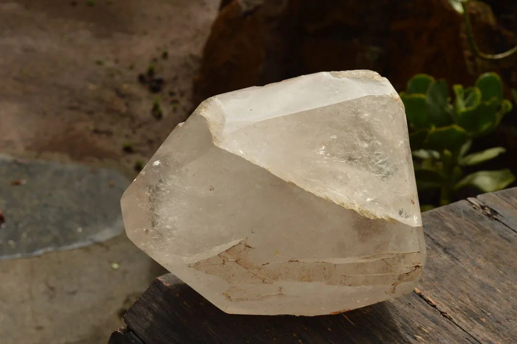 Polished Large Quartz Crystal With One Natural Side x 1 From Madagascar