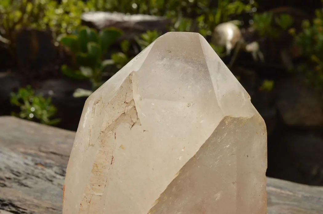 Polished Large Quartz Crystal With One Natural Side x 1 From Madagascar