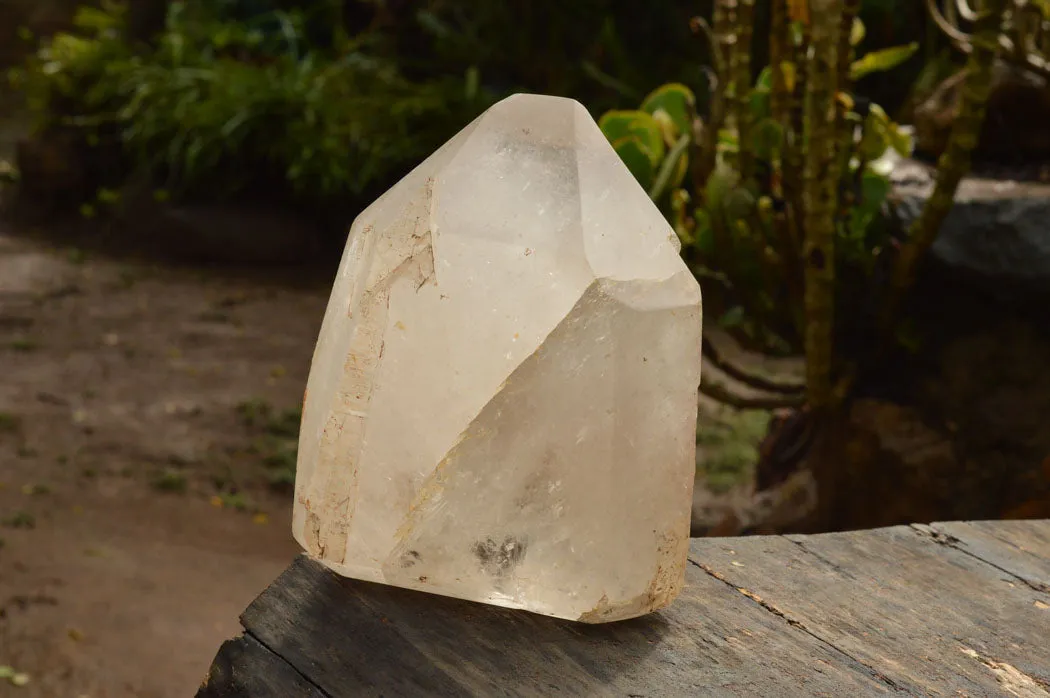 Polished Large Quartz Crystal With One Natural Side x 1 From Madagascar