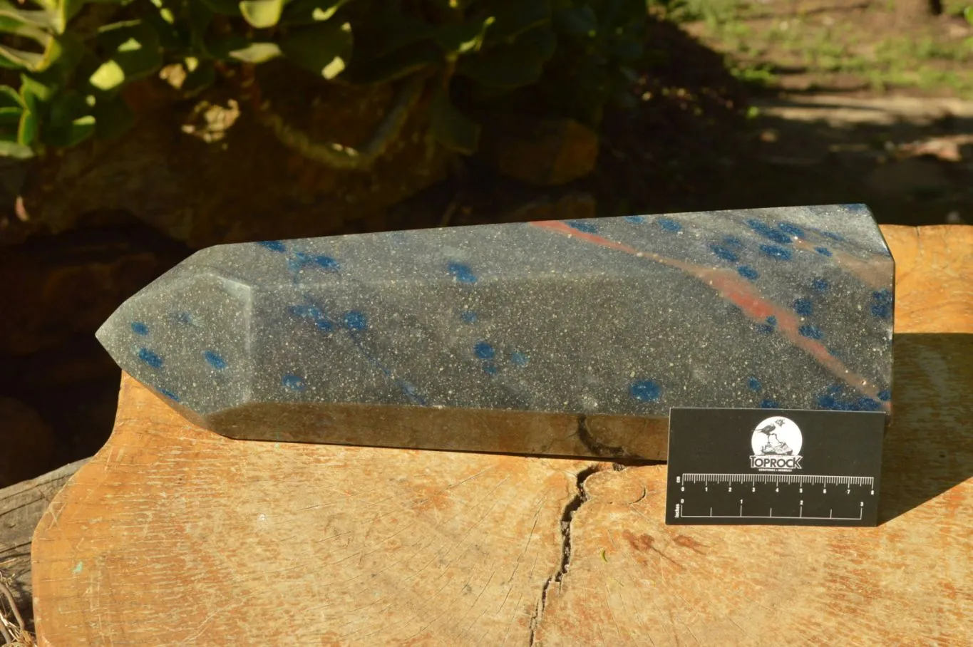 Polished XXL Blue Spotted Spinel Quartz Tower x 1 From Madagascar