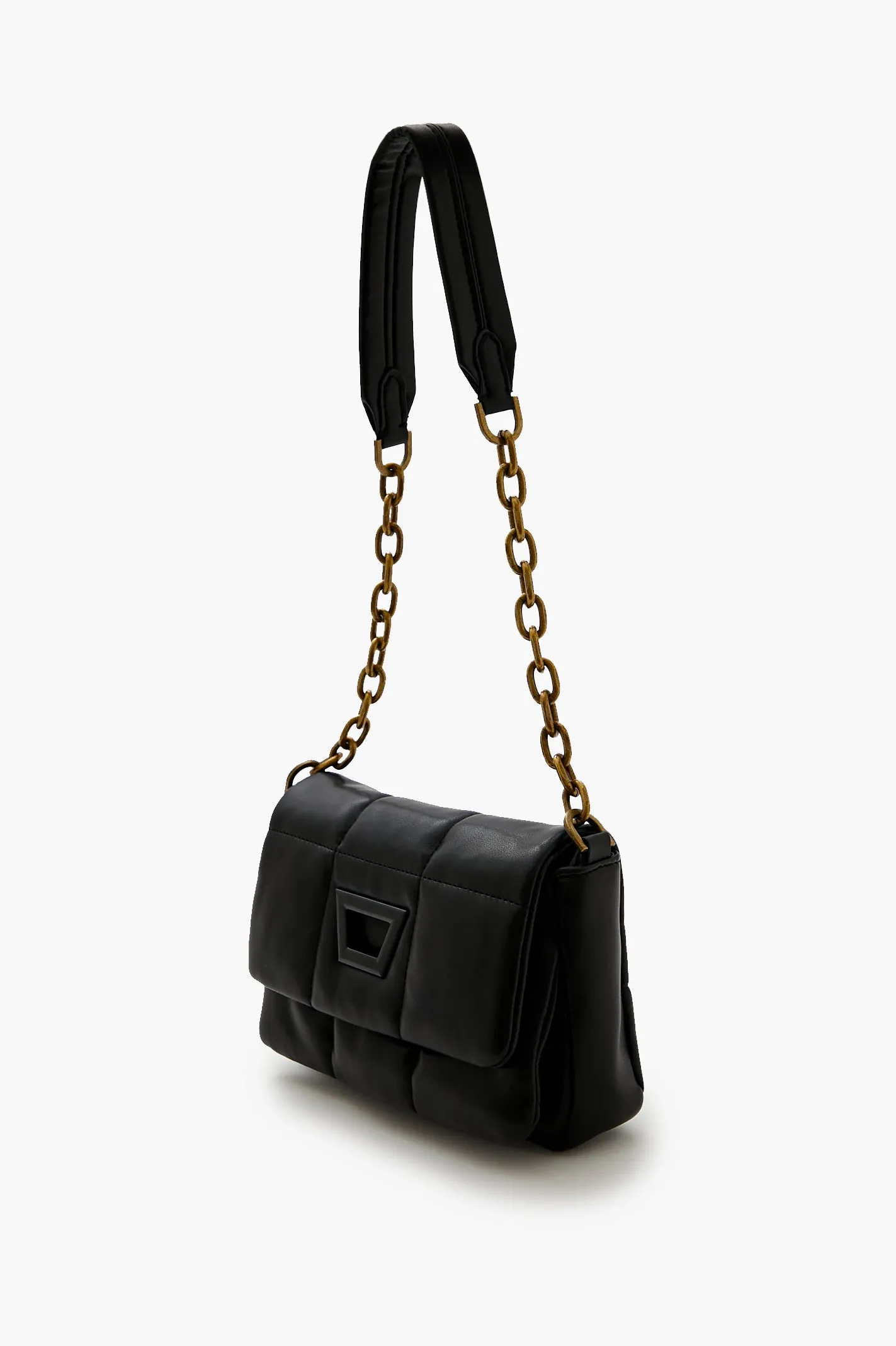 Quilted Faux Leather Shoulder Bag