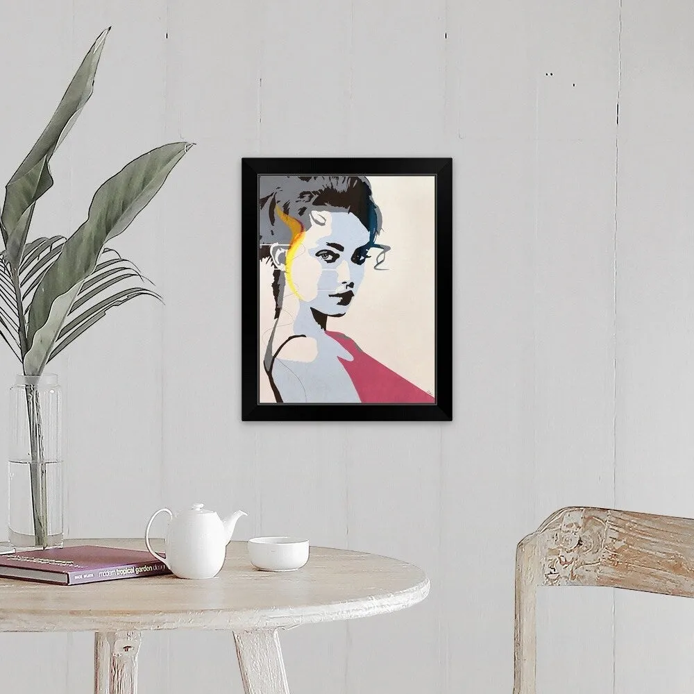 "Beautiful Stranger" Black Framed Print