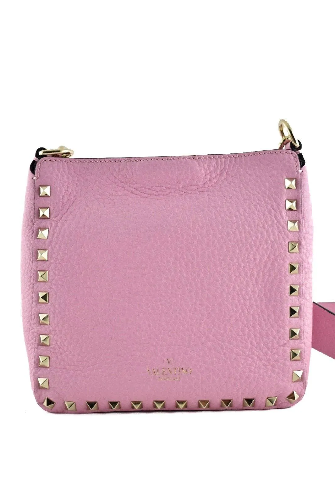 Rockstud Pink Rose Mini Leather Shoulder Strap Messenger Crossbody Bag