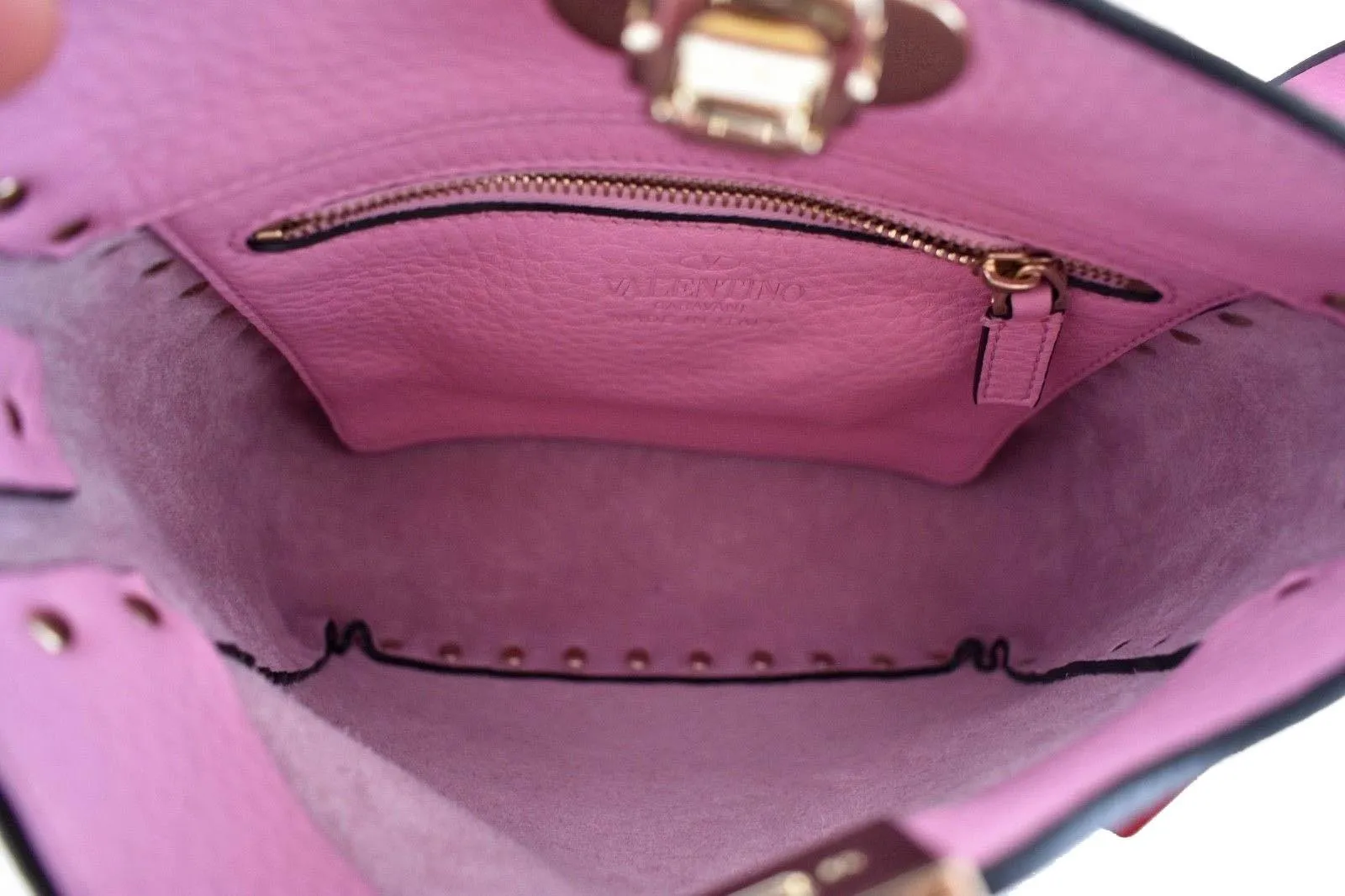 Rockstud Pink Rose Mini Leather Shoulder Strap Messenger Crossbody Bag
