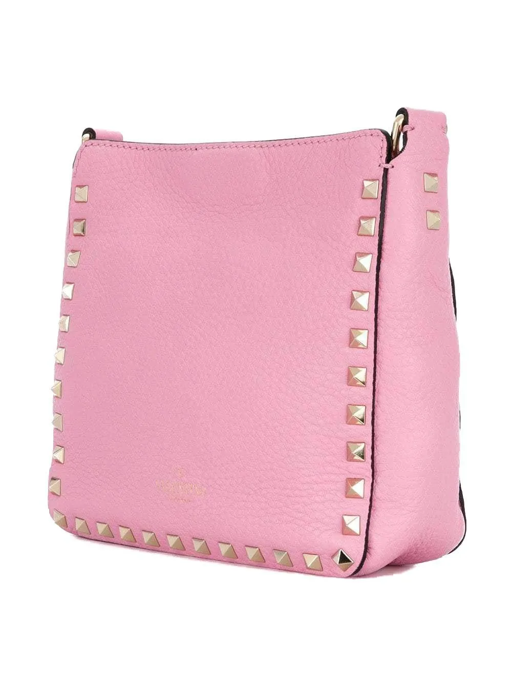 Rockstud Pink Rose Mini Leather Shoulder Strap Messenger Crossbody Bag