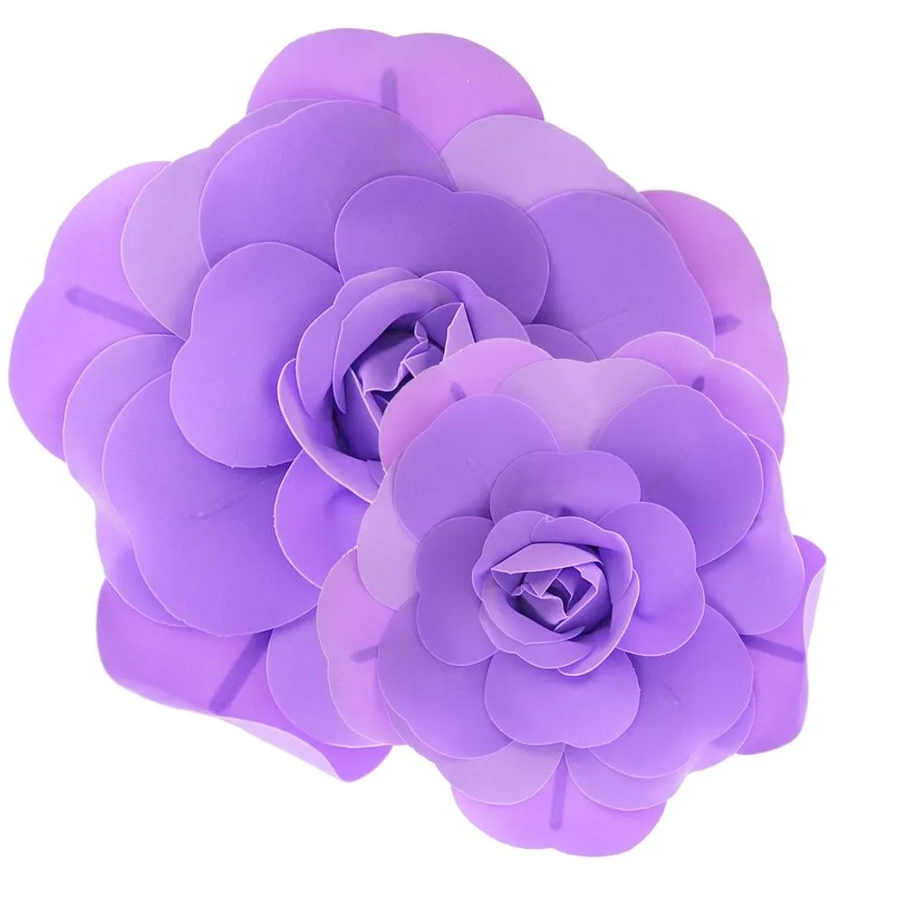 Rose Foam Wall Flowers, Assorted Sizes, 2 Piece