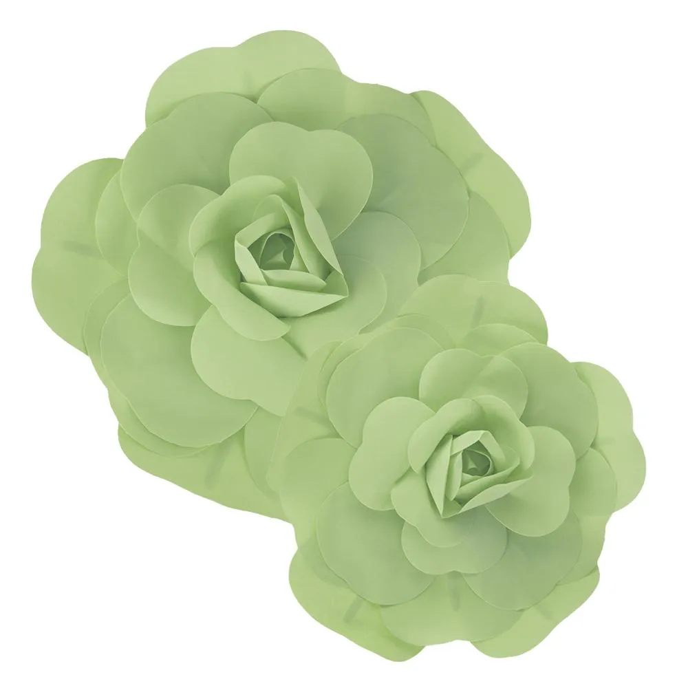 Rose Foam Wall Flowers, Assorted Sizes, 2 Piece